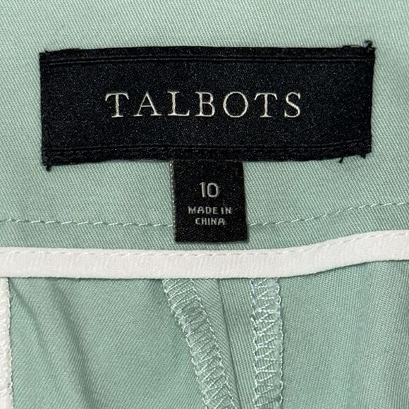 Talbots Crop Pants Size 10 Heritage Mint Green - Picture 10 of 12